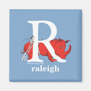 Dr. Seuss's ABC: Letter R - Wit Voeg uw naam toe Magneet