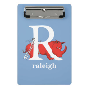 Dr. Seuss's ABC: Letter R - Wit Voeg uw naam toe Mini Klembord