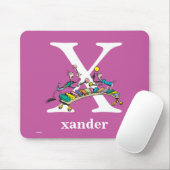 Dr. Seuss's ABC: Letter X - Wit | Voeg uw naam toe Muismat (Met muis)