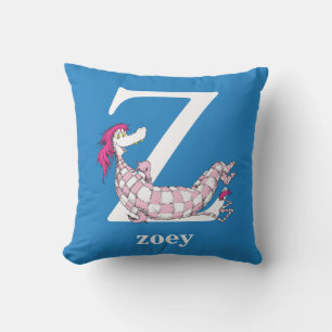 Dr. Seuss's ABC: Letter Z - Wit   Voeg je naam toe Kussen