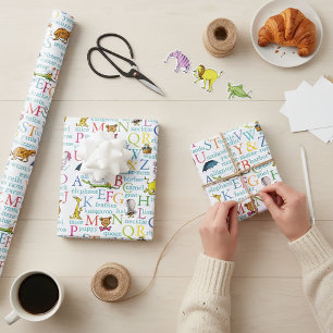 Dr. Seuss's ABC-patroon met woorden Inpakpapier Vel