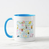 Dr. Seuss's ABC-patroon met woorden Mok (Links)