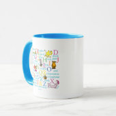 Dr. Seuss's ABC-patroon met woorden Mok (Voorkant links)
