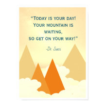 Dr. Suess Mountain Inspirerend Poster