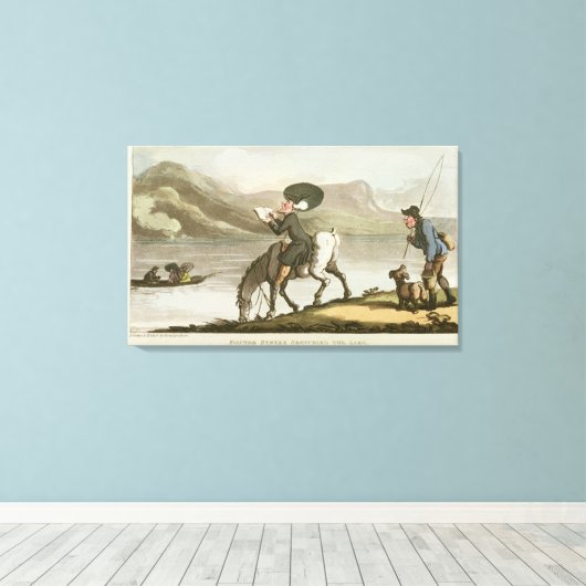 Dr Syntax schetst het meer Canvas Afdruk (Insitu (Houten vloer))