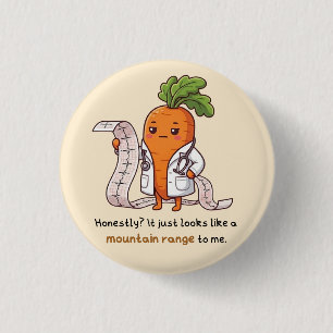 Dr. Wortel met ECG (Dr. Wortel Serie) Medische Hu Ronde Button 3,2 Cm