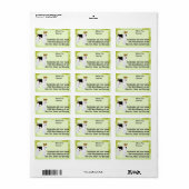 Draad Fox Terrier - groen blad ontwerp Etiket (Full Sheet)