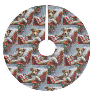 Draad Fox Terrier Hond Kerst Mis  Kerstboom Rok