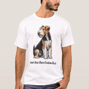 Draad Fox Terrier Hond Maak Uw Eigen Aangepaste Te T-shirt