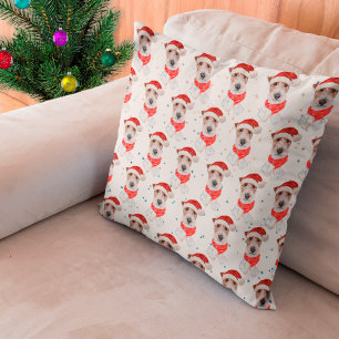 Draad Fox Terrier hondenras Kerststerren Kussen