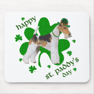 Draad Fox Terrier St. Patrick's Day Muismat