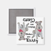 Draad Fox Terrier Vaatwasser Magneet (Voorkant / Achterkant)