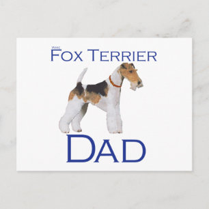 Draad Fox Terrier Vaderdag Briefkaart