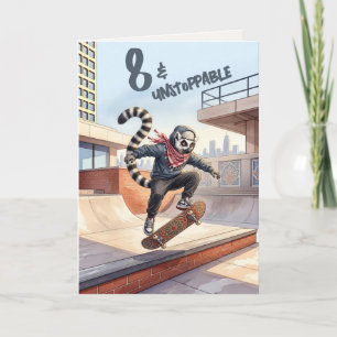 Draad-Geschilderde Kunst Kufiya Skater Lemur Lee Kaart