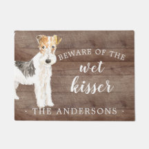 Draad Haired Fox Terrier.Dog Gepersonaliseerde deu