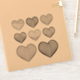 Draad Lijst geometrische hart Stickers