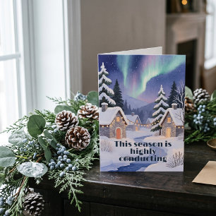 Draadgeschilderde kunst Winter Vallei Grappige Ker Kaart