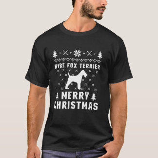 DRAADHAAR FOX TERRIËR Lelijke Kersthond Liefhebber T-shirt