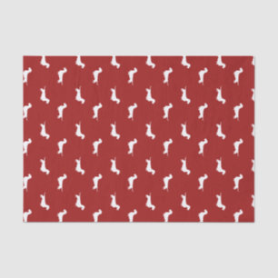 Draadharige Dachshund Silhouetten Patroon Tissuepapier