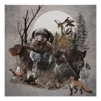 Draadharige Pointer Poster