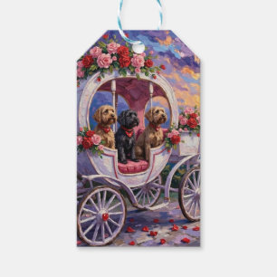 Draadharige Pointing Griffon Hond Valentijnsdag Cadeaulabel