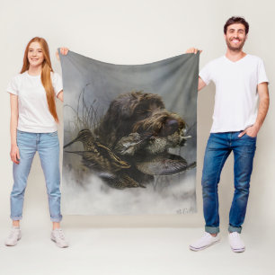 Draadharige Pointing Griffon, Houtsnip jagen Fleece Deken