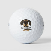 Draadloos dashond | Schattigee Dog Teckel Aangepas Golfballen (Voorkant)