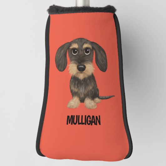 Draadloos dashond | Schattigee Dog Teckel Aangepas Golfheadcover (Draai 90)