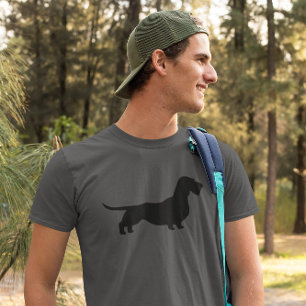 Draadloos dashond   Wiener Dog Silhouette T-shirt