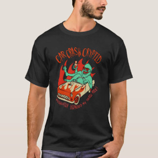 Draadloze Citroen Yeti Auto Crash Cryptid Grafisch T-shirt