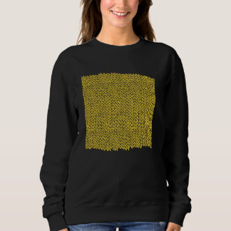 Draadloze Emeline Hand Brei Geel Graphic Trui