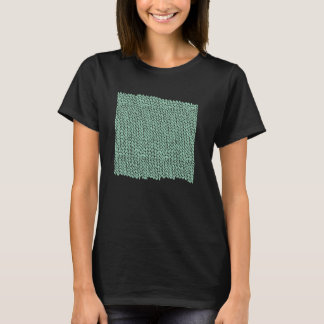 Draadloze Emeline Hand Knit Mint Green Graphic T-shirt
