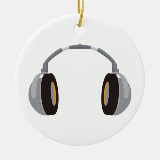 Draadloze hoofdtelefoon keramisch ornament (Voorkant)