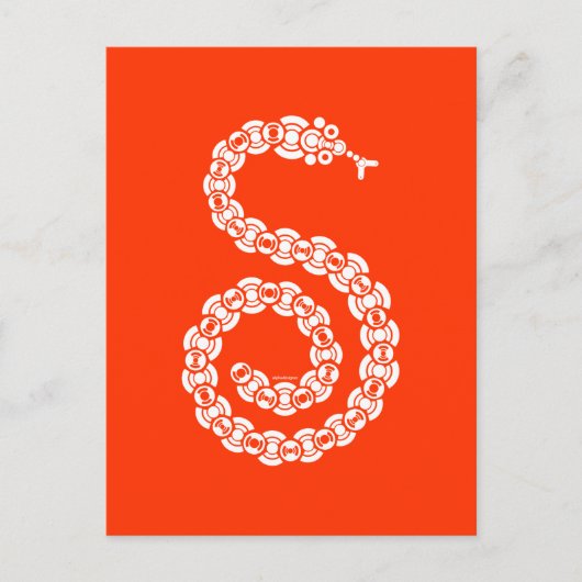 Draadloze Python Briefkaart (Voorkant)