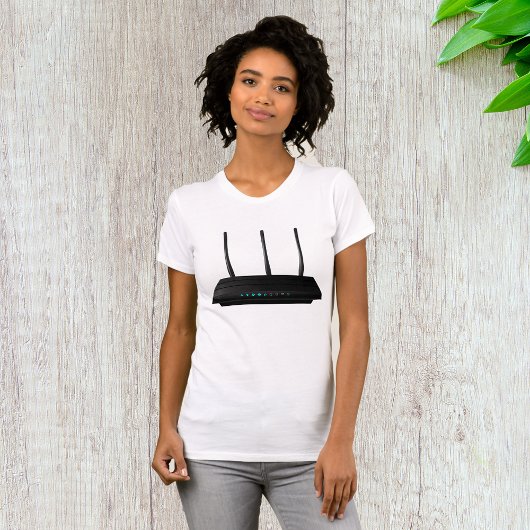 Draadloze router vrouwen T-shirt