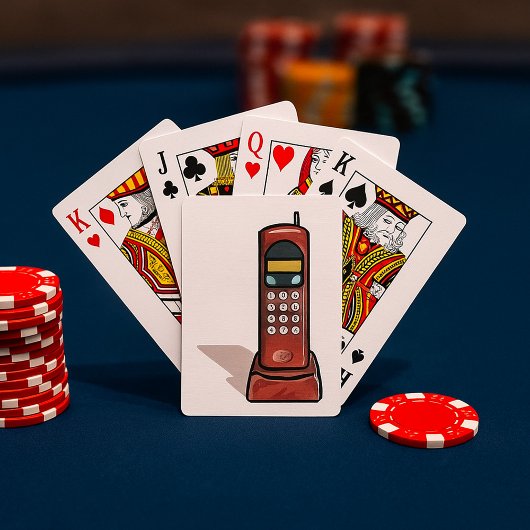 Draadloze telefoon pokerkaarten