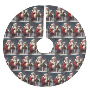 Draadvos Terrier Kerstman Festive Kerstmis Kerstboom Rok