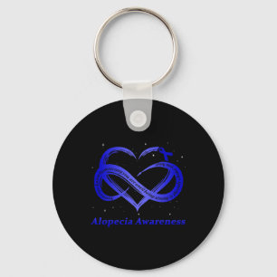 Draag blauw voor Alopecia Awareness Warrior Sleutelhanger