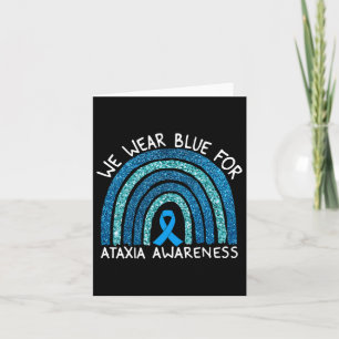Draag blauw voor Ataxia Awareness Rainbow Gift Kaart