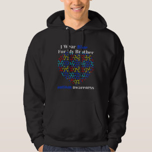 Draag blauw voor mijn broeder autisme autisme auti hoodie