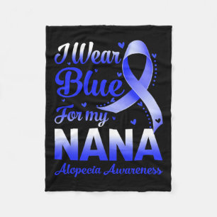 Draag blauw voor mijn nana alopecia bewustzijn fleece deken