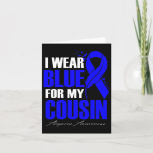 Draag Blauw Voor Mijn Neef Alopecia Veer  Kaart
