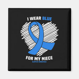 Draag blauw voor mijn nichtje Alopecia Awareness Magneet