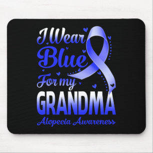 Draag blauw voor mijn oma alopecia bewustzijn 1 muismat