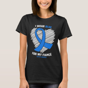 Draag blauw voor mijn verloofde alopecia bewustzij t-shirt