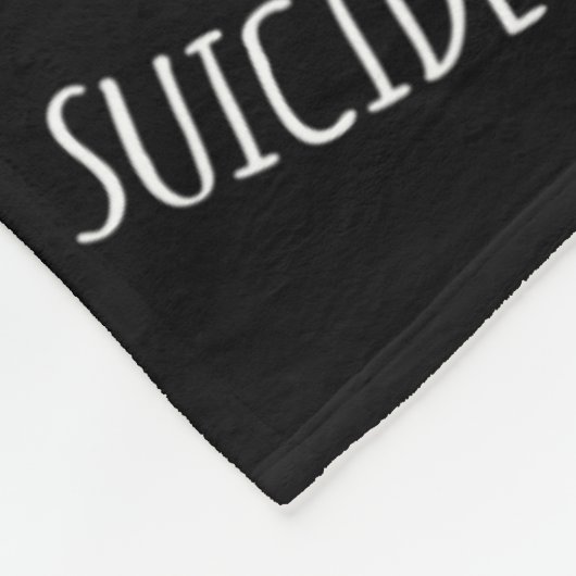 Draag Blauwgroen en Paarse Happy Suicide Bewusthei Fleece Deken (Hoek)