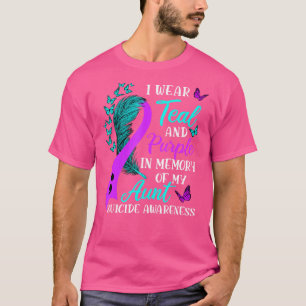 Draag Blauwgroen en Paarse ter nagedachtenis aan m T-shirt