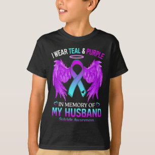 Draag Blauwgroen Paars ter nagedachtenis van mijn  T-shirt
