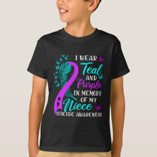 Draag Blauwgroen Paars ter nagedachtenis van mijn  T-shirt