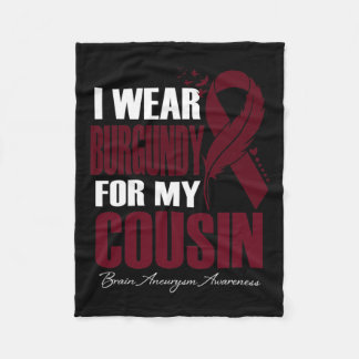 Draag Bourgogne voor mijn neef Hersenaneurysma Awa Fleece Deken